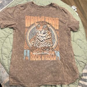 Tiger Rock and Roll Acid Wash graphic tee